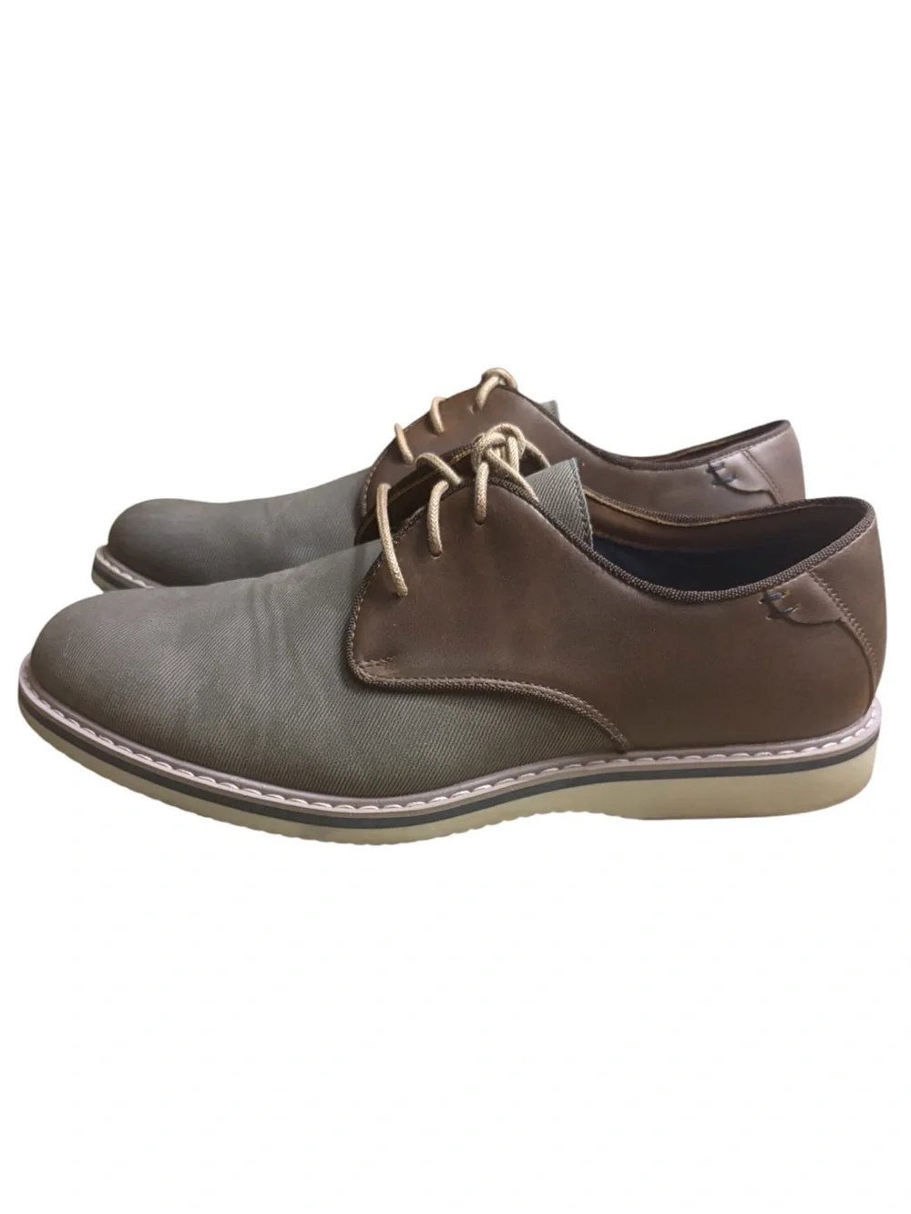 FREEMAN Two-Tone Brown and Gray Derby Oxford Dress/Casual Shoes Size 8